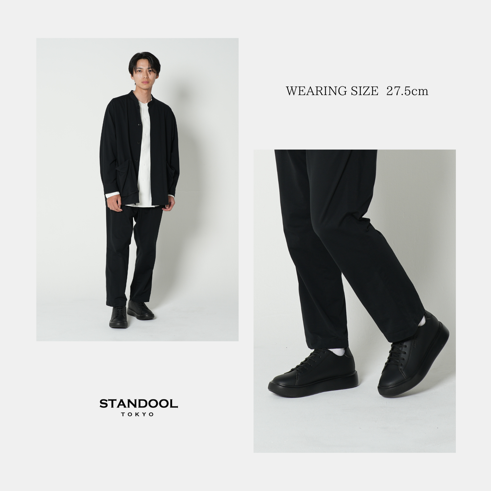 STANDOOL TOKYO|SAI BLACK|軽量スタイルアップスニーカー|次世代 STANDOOL TOKYO|SAI BLACK|軽量スタイルアップスニーカー|次世代