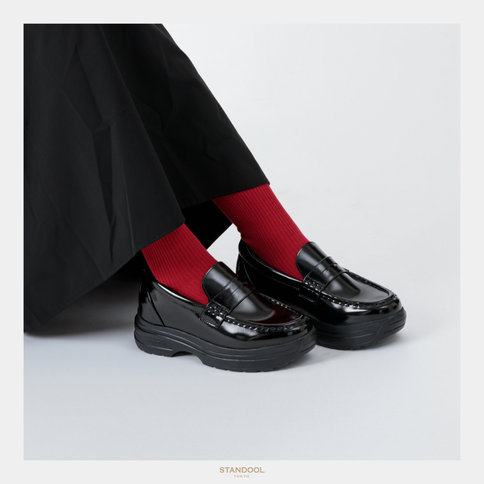 STANDOOL TOKYO｜NOSTAR PATENT BLACK｜ローファースニーカー｜軽量
