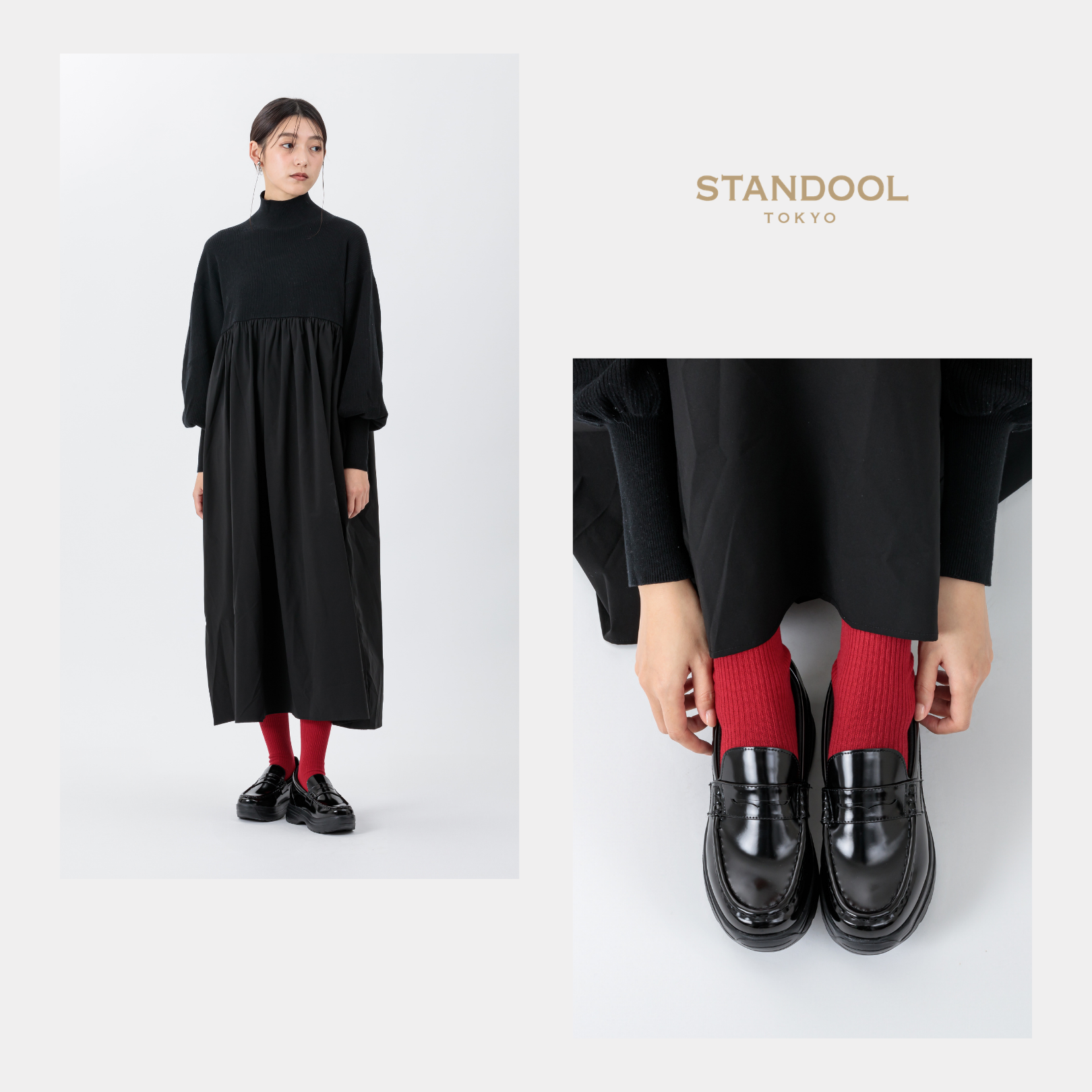STANDOOL TOKYO｜NOSTAR PATENT BLACK｜ローファースニーカー｜軽量