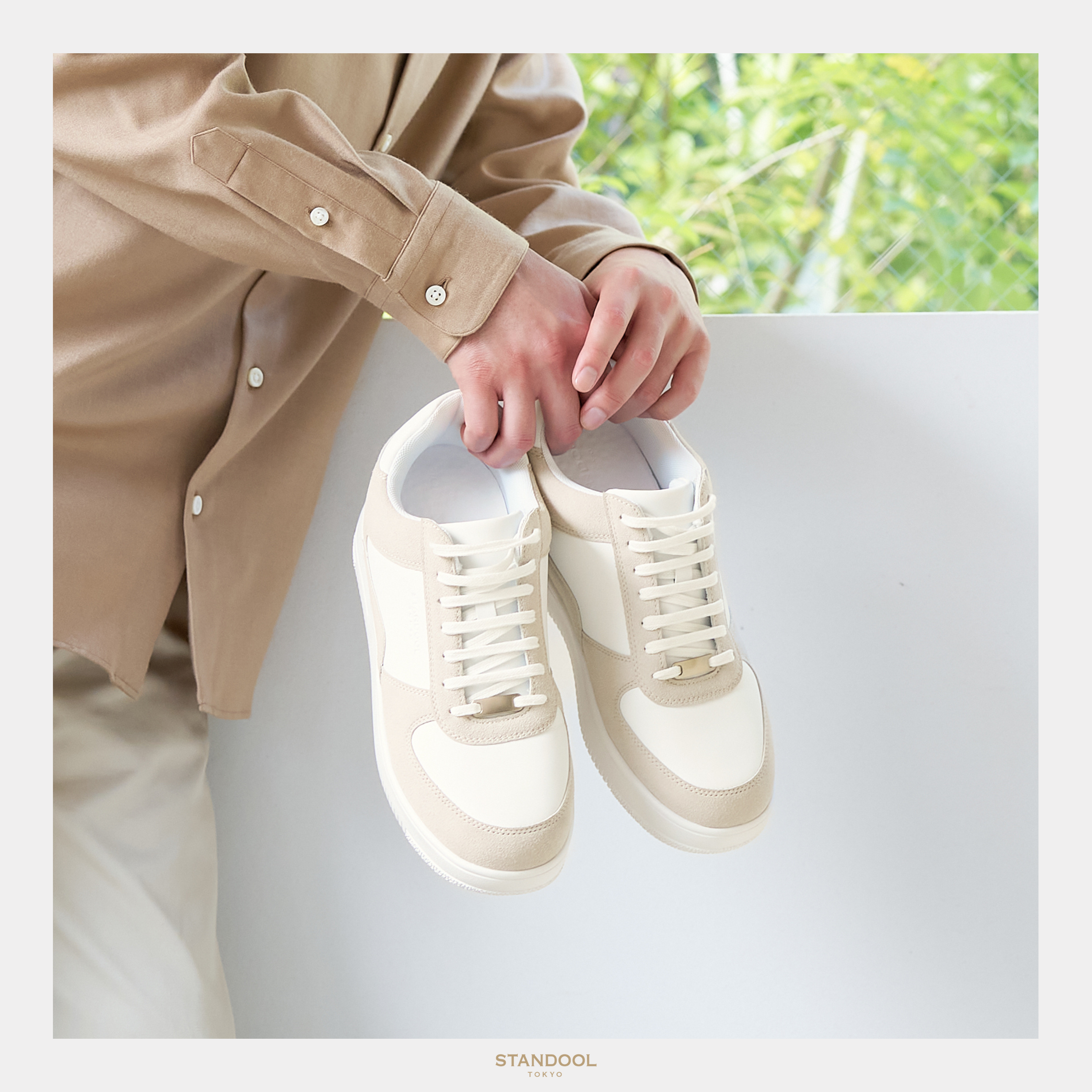 STANDOOL TOKYO｜SACAE BEIGE｜軽量スタイルアップスニーカー｜次世代