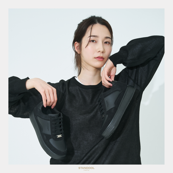 STANDOOL TOKYO｜SACAE DOUBLE BLACK｜軽量スタイルアップスニーカー