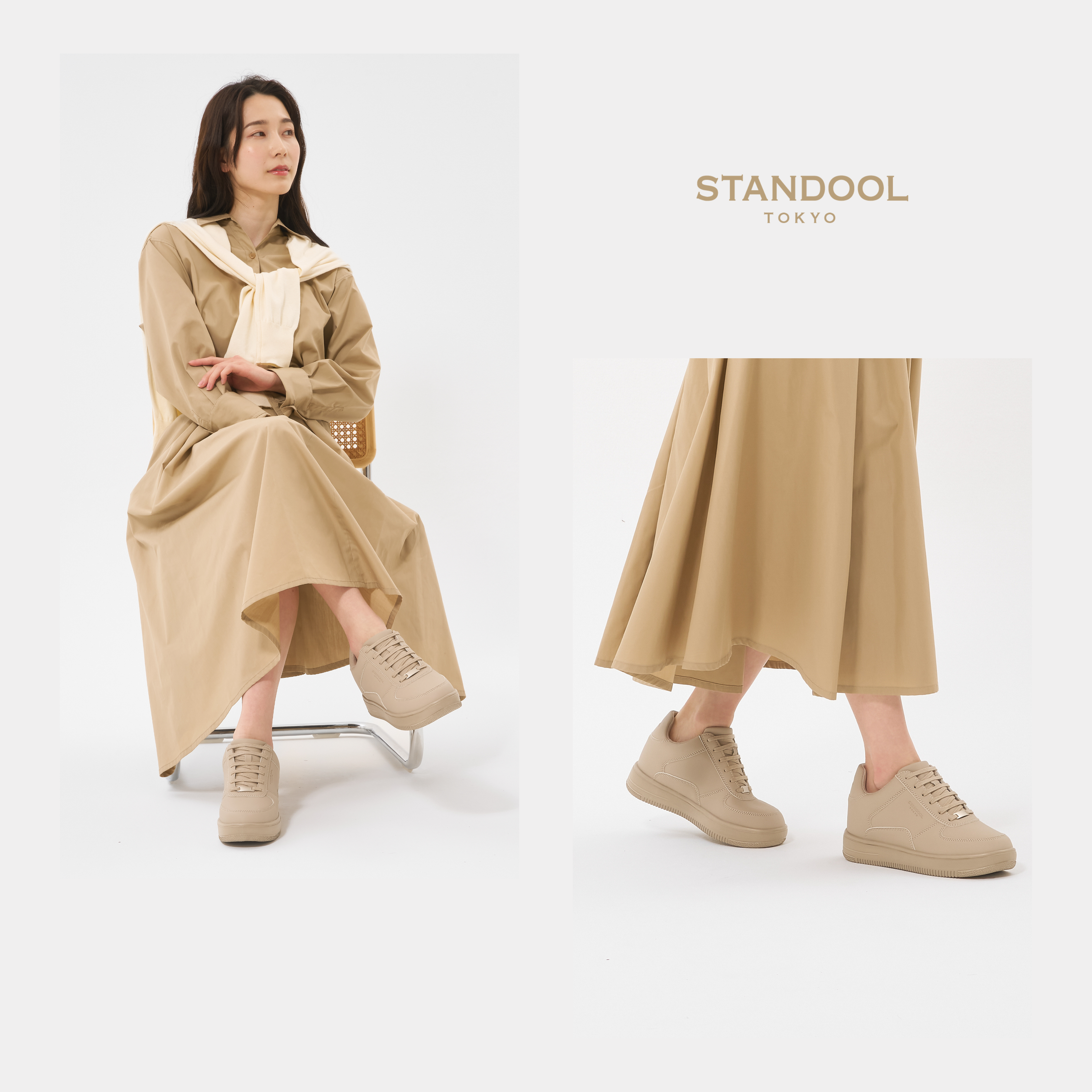 STANDOOL TOKYO|SACAE MOCHA|軽量スタイルアップスニーカー|次世代 STANDOOL TOKYO|SACAE MOCHA|軽量スタイルアップスニーカー|次世代