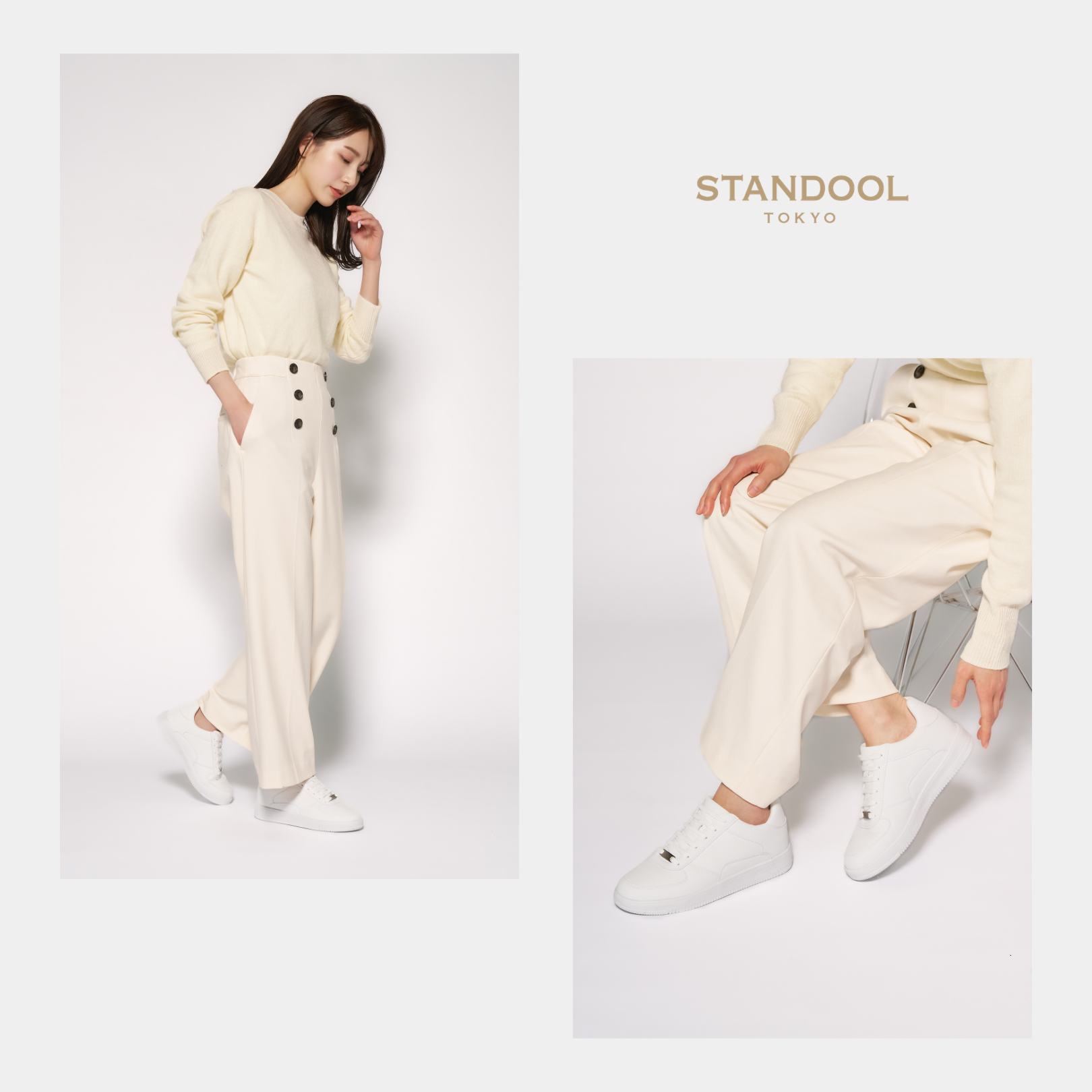 STANDOOL TOKYO|SACAE WHITE|軽量スタイルアップスニーカー|次世代 STANDOOL TOKYO|SACAE WHITE|軽量スタイルアップスニーカー|次世代