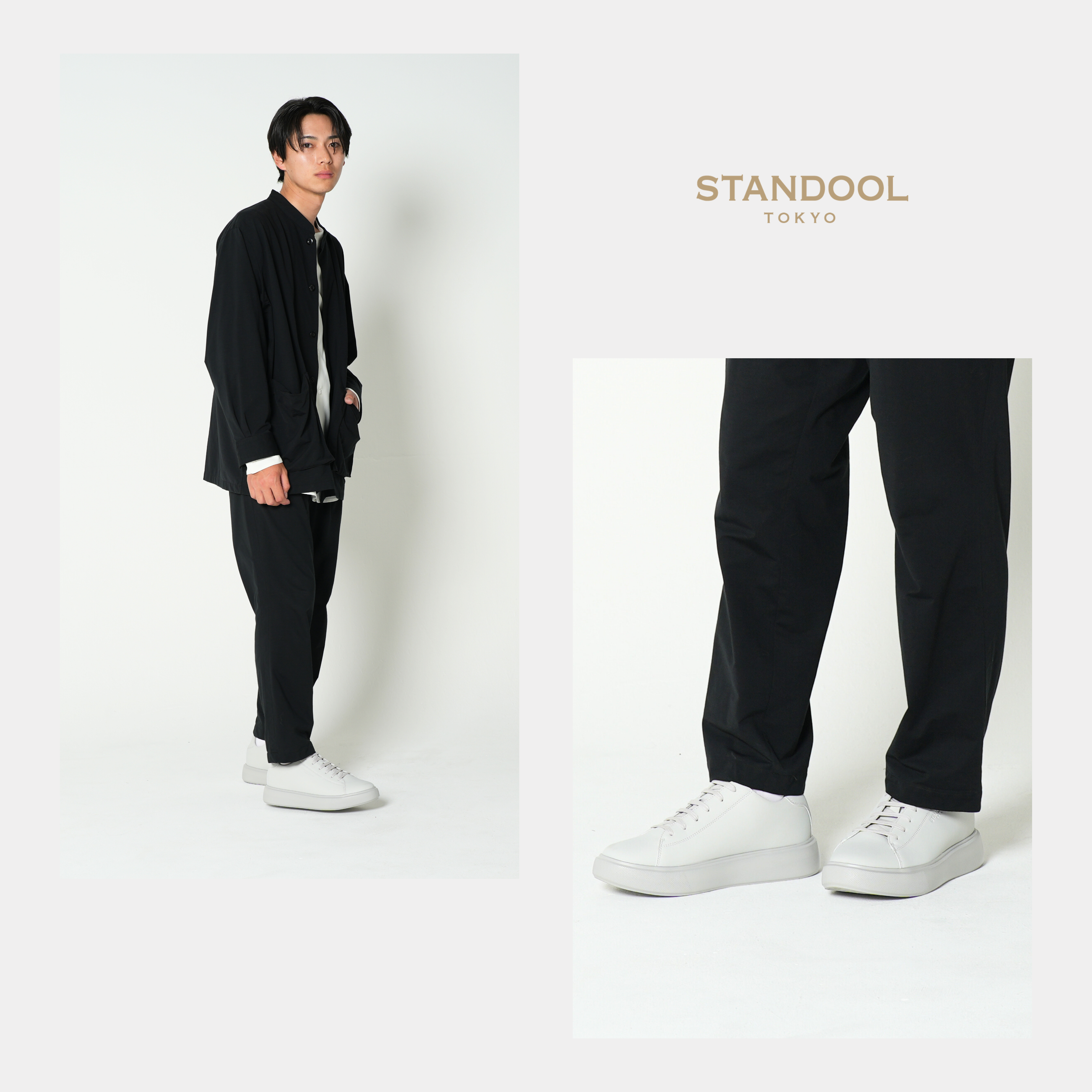 STANDOOL TOKYO｜SAI LIGHT GREY｜軽量スタイルアップスニーカー｜次