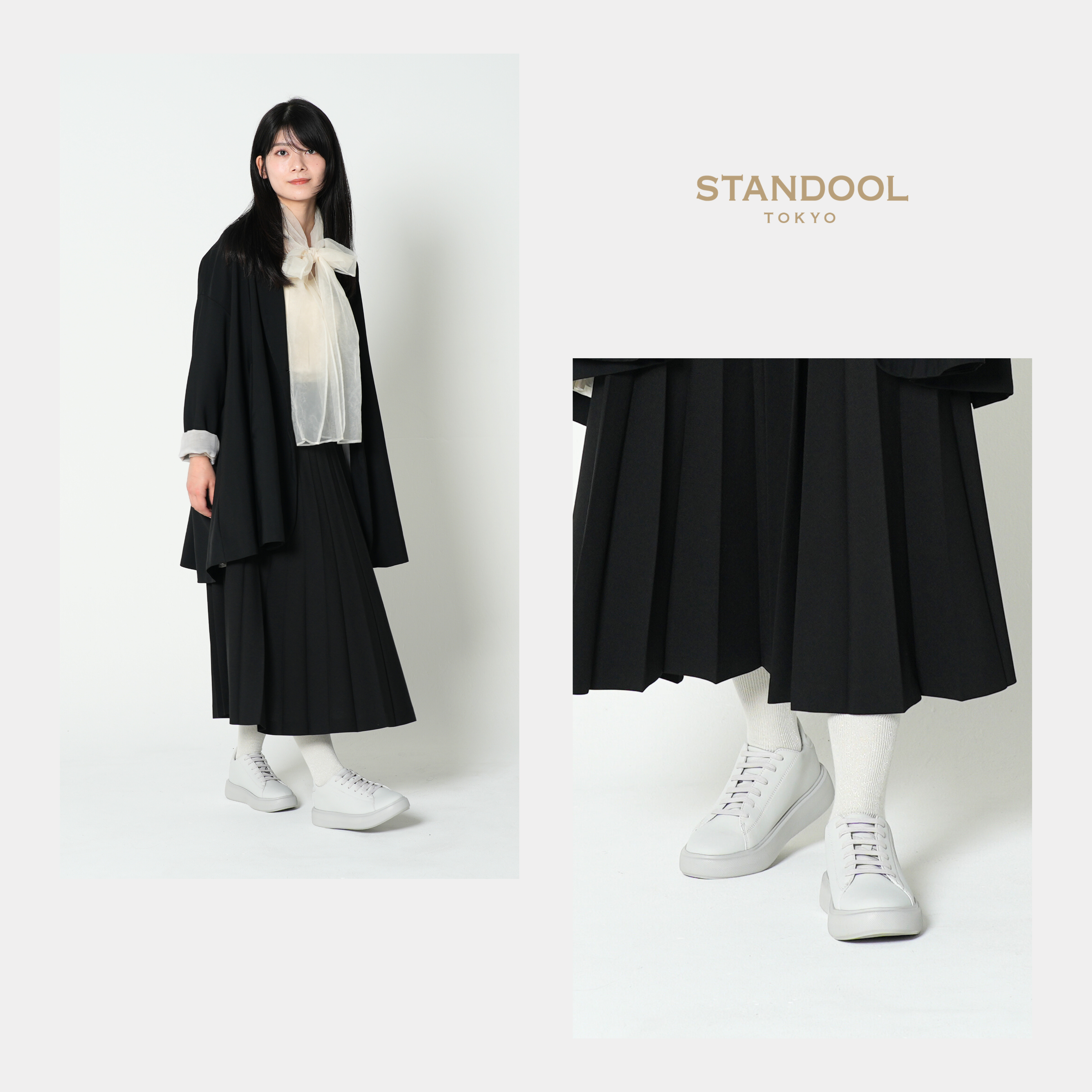 STANDOOL TOKYO｜SAI LIGHT GREY｜軽量スタイルアップスニーカー｜次