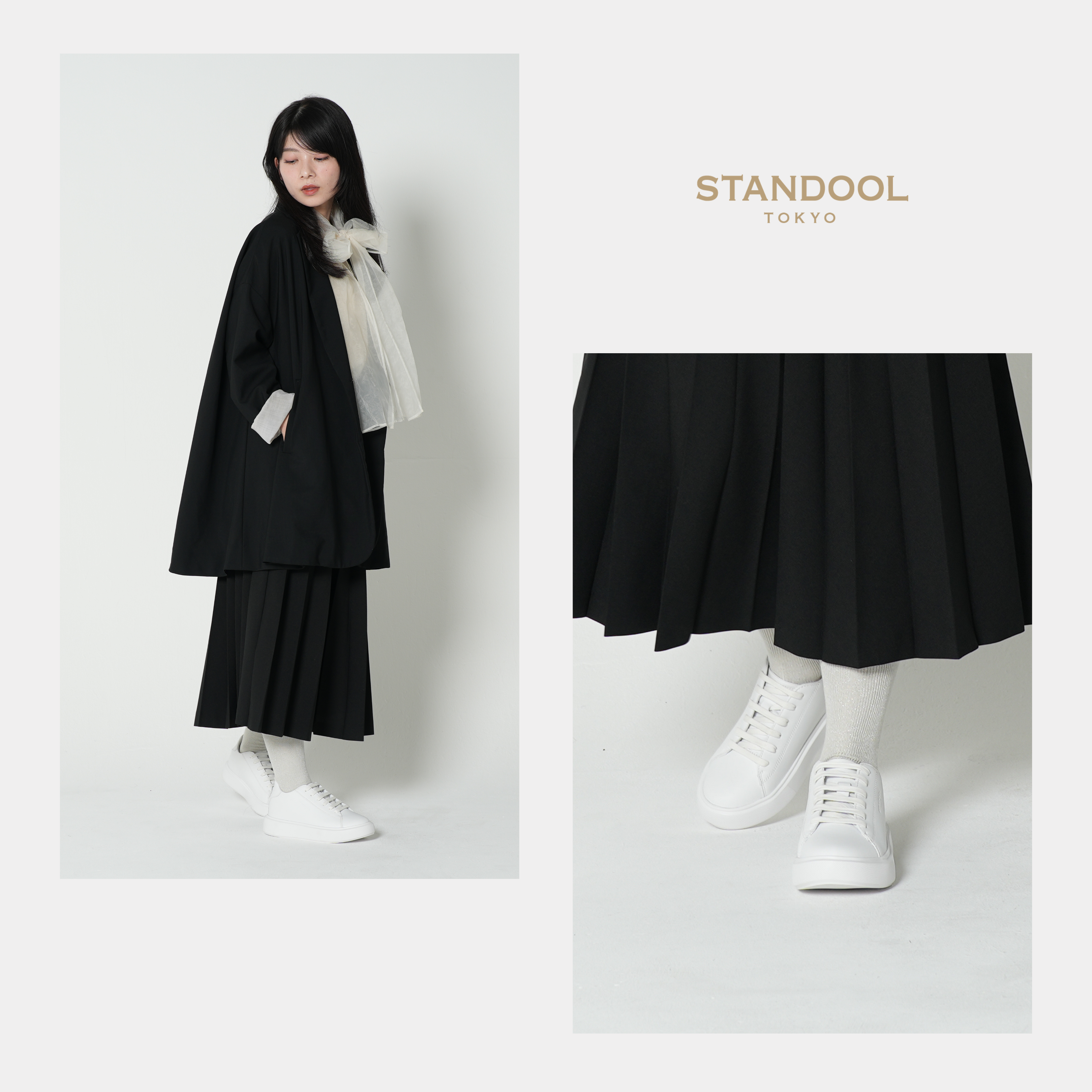 STANDOOL TOKYO｜SAI WHITE｜軽量スタイルアップスニーカー｜次世代